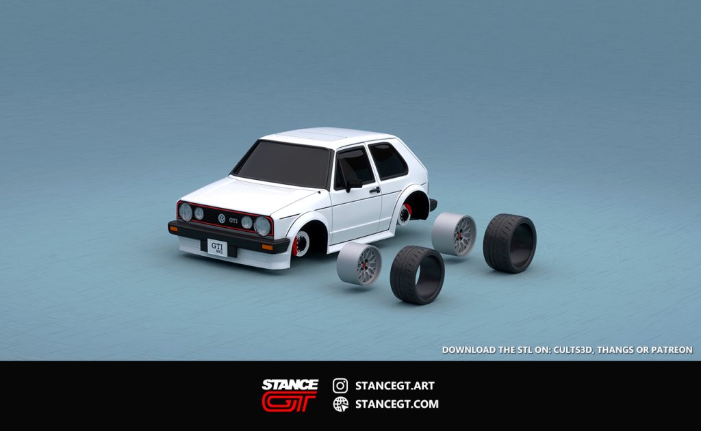 This Golf GTI mk1 is a must have in your collection, get this amazing STL and start 3D printing!